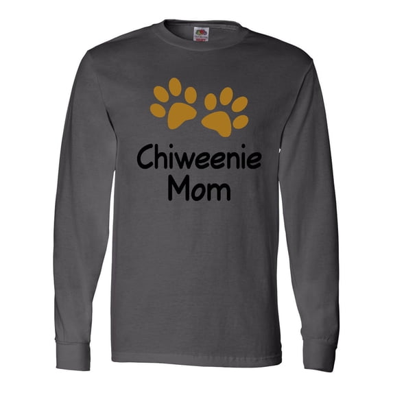 Inktastic Chiweenie Mom Paw Print Long Sleeve T-Shirt