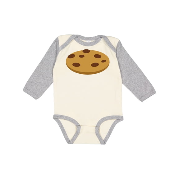 Inktastic Chocolate Chip Cookie Boys or Girls Long Sleeve Baby Bodysuit
