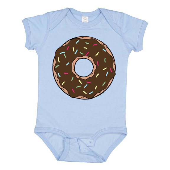 Inktastic Chocolate Donut, Doughnut, Glaze, Icing, Sprinkles Boys or Girls Baby Bodysuit