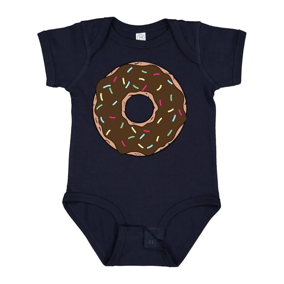Inktastic Chocolate Donut, Doughnut, Glaze, Icing, Sprinkles Boys or Girls Baby Bodysuit