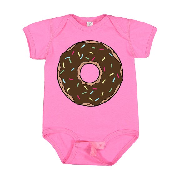 Inktastic Chocolate Donut, Doughnut, Glaze, Icing, Sprinkles Boys or Girls Baby Bodysuit
