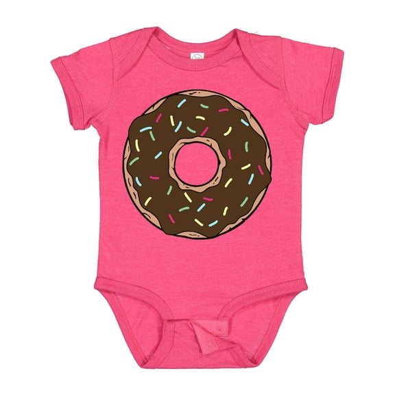 Inktastic Chocolate Donut, Doughnut, Glaze, Icing, Sprinkles Boys or Girls Baby Bodysuit