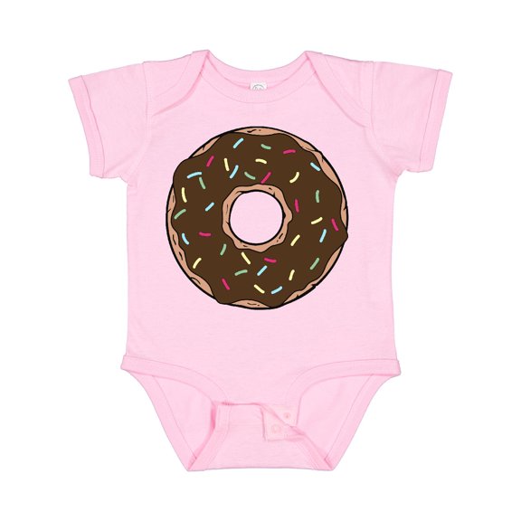 Inktastic Chocolate Donut, Doughnut, Glaze, Icing, Sprinkles Boys or Girls Baby Bodysuit