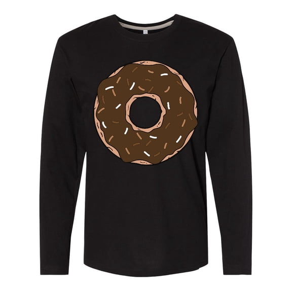 Inktastic Chocolate Donut, Doughnut, Icing, Glaze, Sprinkles Long Sleeve T-Shirt