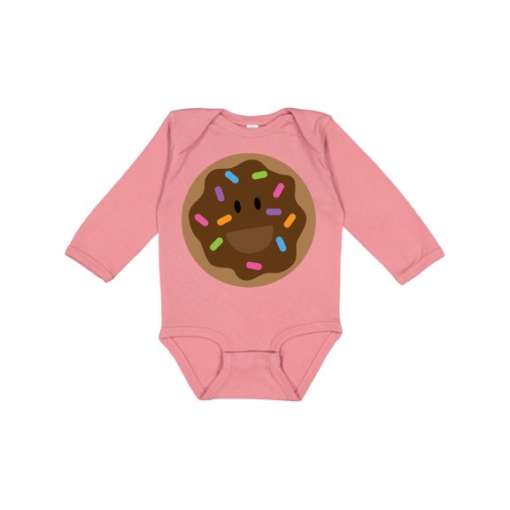 Inktastic Chocolate Doughnut Boys or Girls Long Sleeve Baby Bodysuit