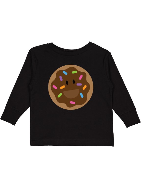 Inktastic Chocolate Doughnut Boys or Girls Long Sleeve Toddler T-Shirt