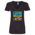 thumbnail image 1 of Inktastic Choir Director Rules Funny Music Women's V-Neck T-Shirt, 1 of 5