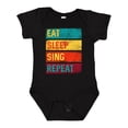 thumbnail image 1 of Inktastic Choir Music Eat Sleep Sing Repeat Boys or Girls Baby Bodysuit, 1 of 5
