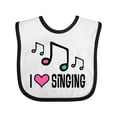 thumbnail image 1 of Inktastic Choir Singer Music I Love Singing Girls Baby Bib, 1 of 4