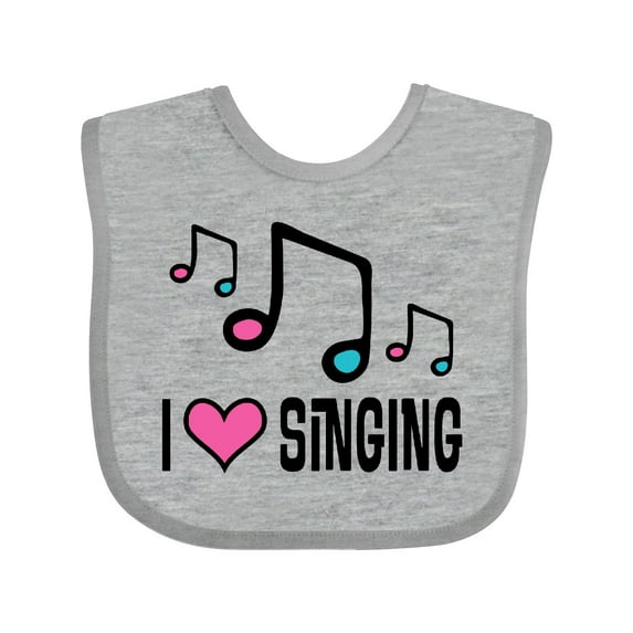 Inktastic Choir Singer Music I Love Singing Girls Baby Bib