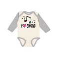 thumbnail image 1 of Inktastic Choir Singer Music I Love Singing Girls Long Sleeve Baby Bodysuit, 1 of 5