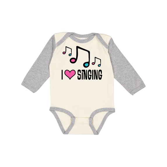 Inktastic Choir Singer Music I Love Singing Girls Long Sleeve Baby Bodysuit