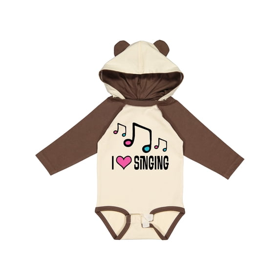 Inktastic Choir Singer Music I Love Singing Girls Long Sleeve Baby Bodysuit