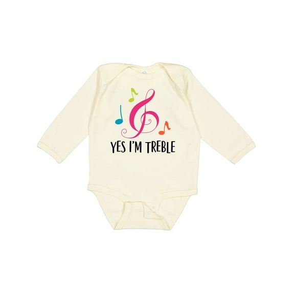 Inktastic Choir or Marching Band Treble Music Girls Long Sleeve Baby Bodysuit