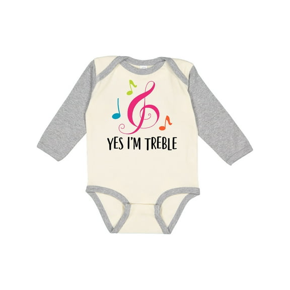 Inktastic Choir or Marching Band Treble Music Girls Long Sleeve Baby Bodysuit