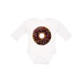 thumbnail image 1 of Inktastic Chololate Donut with Sprinkles Boys or Girls Long Sleeve Baby Bodysuit, 1 of 5