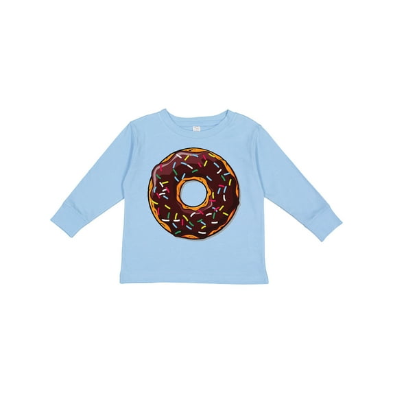 Inktastic Chololate Donut with Sprinkles Boys or Girls Long Sleeve Toddler T-Shirt
