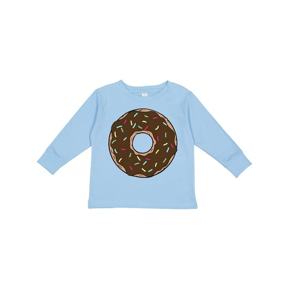 Inktastic Chololate Donut with Sprinkles Boys or Girls Long Sleeve Toddler T-Shirt