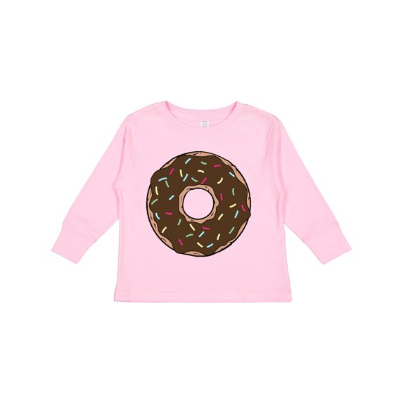 Inktastic Chololate Donut with Sprinkles Boys or Girls Long Sleeve Toddler T-Shirt