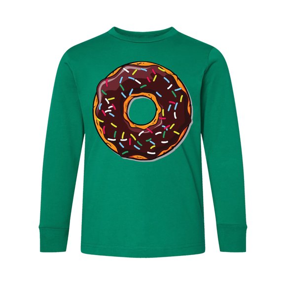 Inktastic Chololate Donut with Sprinkles Long Sleeve Youth T-Shirt