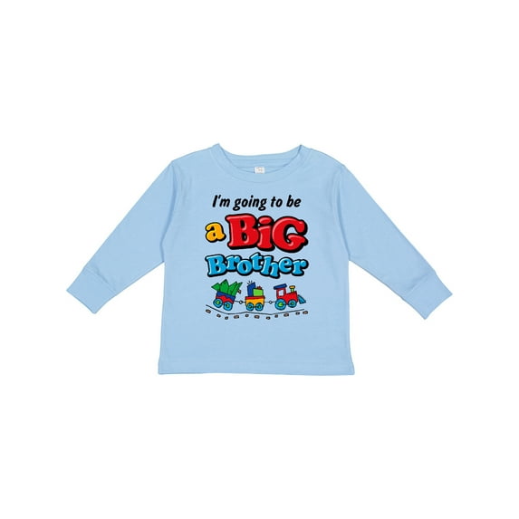 Inktastic Choo Choo Future Big Brother Boys Long Sleeve Toddler T-Shirt