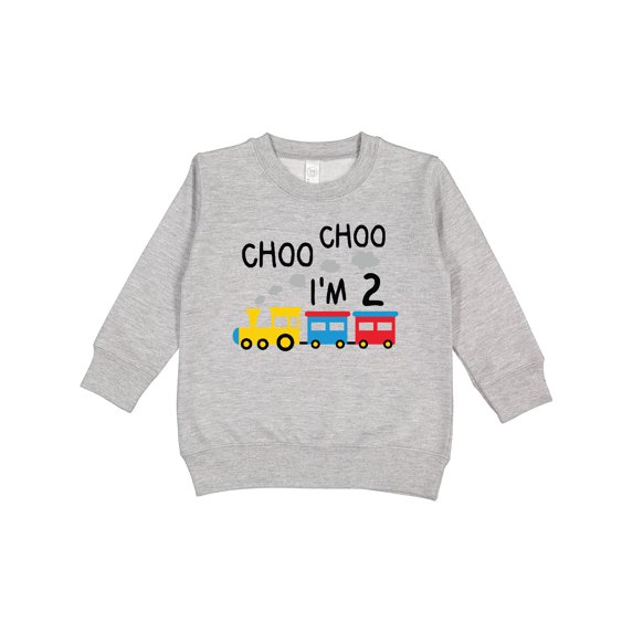 Inktastic Choo Choo I'm 2 Train Toddler Sweatshirt