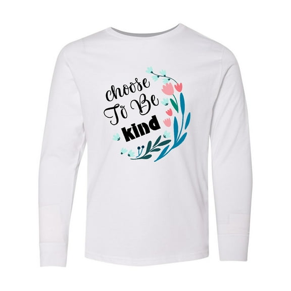 Inktastic Choose To Be Kind Long Sleeve Youth T-Shirt