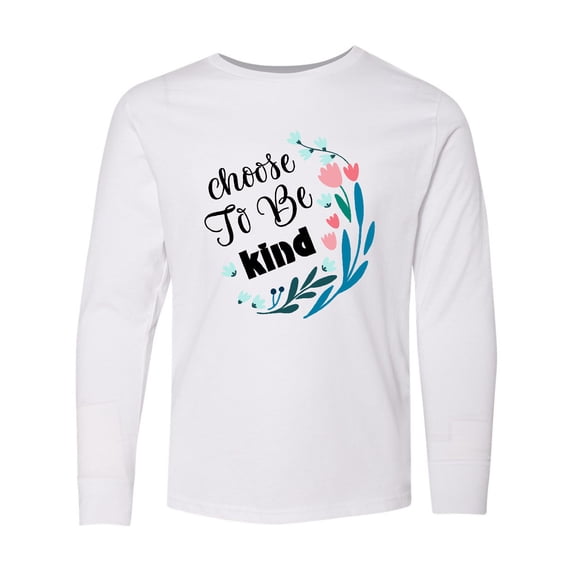 Inktastic Choose To Be Kind Long Sleeve Youth T-Shirt