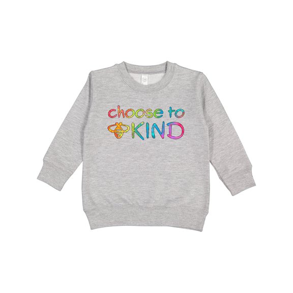Inktastic Choose to Be Kind Colorful Bee Toddler Sweatshirt