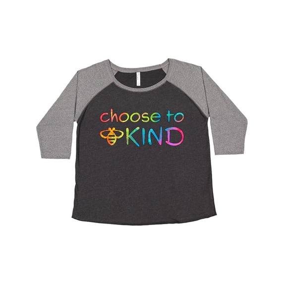 Inktastic Choose to Be Kind Colorful Bee Women's Plus Size T-Shirt