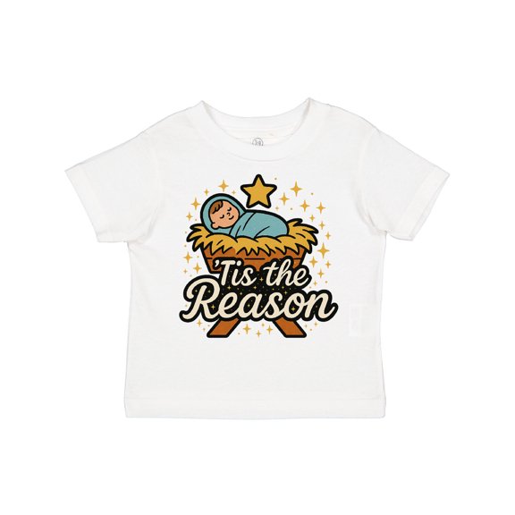 Inktastic Christmas Baby Jesus Nativity Scene 'tis the Reason Boys or Girls Toddler T-Shirt