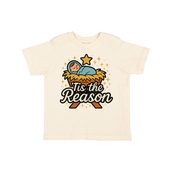 Inktastic Christmas Baby Jesus Nativity Scene 'tis the Reason Boys or Girls Toddler T-Shirt