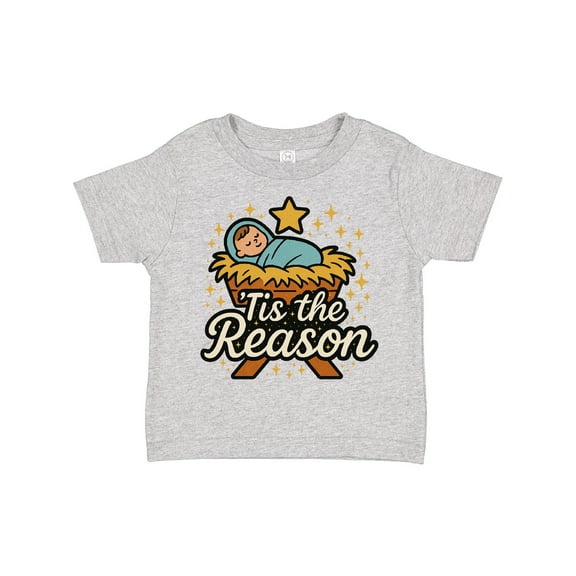 Inktastic Christmas Baby Jesus Nativity Scene 'tis the Reason Boys or Girls Toddler T-Shirt
