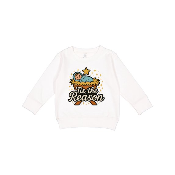 Inktastic Christmas Baby Jesus Nativity Scene 'tis the Reason Toddler Sweatshirt