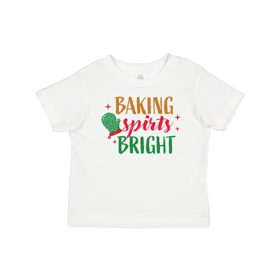 Inktastic Christmas Baking Spirits Bright with Green Oven Mit Boys or Girls Baby T-Shirt
