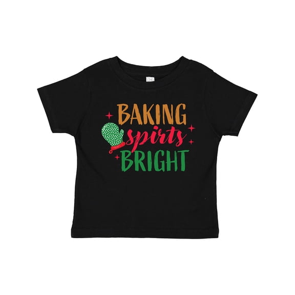 Inktastic Christmas Baking Spirits Bright with Green Oven Mit Boys or Girls Toddler T-Shirt