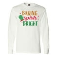 thumbnail image 1 of Inktastic Christmas Baking Spirits Bright with Green Oven Mit Long Sleeve T-Shirt, 1 of 5