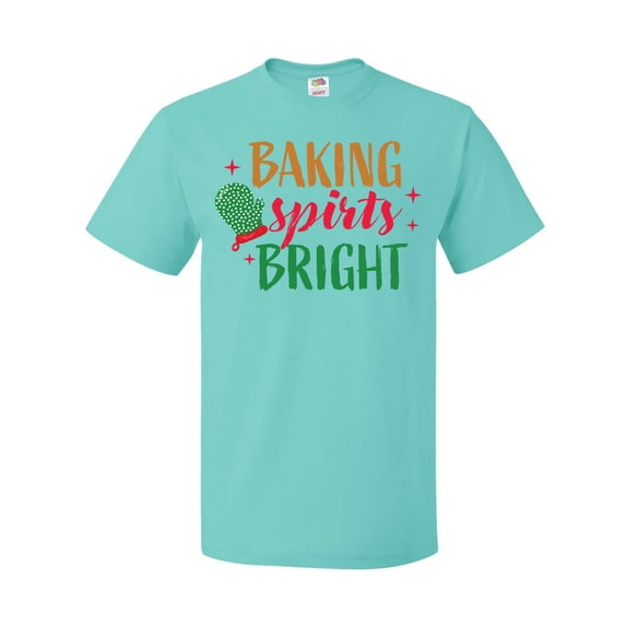 Inktastic Christmas Baking Spirits Bright with Green Oven Mit T-Shirt