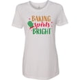 thumbnail image 1 of Inktastic Christmas Baking Spirits Bright with Green Oven Mit Women's T-Shirt, 1 of 5