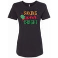 thumbnail image 1 of Inktastic Christmas Baking Spirits Bright with Green Oven Mit Women's T-Shirt, 1 of 5