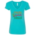 thumbnail image 1 of Inktastic Christmas Baking Spirits Bright with Green Oven Mit Women's V-Neck T-Shirt, 1 of 5