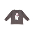 thumbnail image 1 of Inktastic Christmas Bear, Polar Bear, Hat, Christmas Lights Boys or Girls Long Sleeve Toddler T-Shirt, 1 of 5
