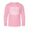 thumbnail image 1 of Inktastic Christmas Begins with Christ Long Sleeve Youth T-Shirt, 1 of 5