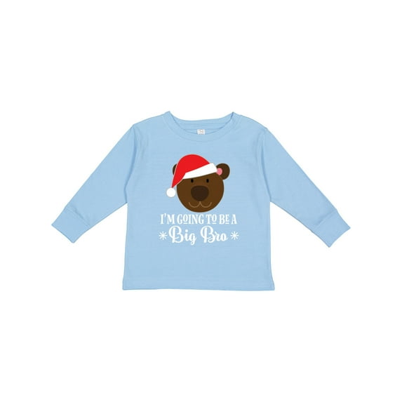 Inktastic Christmas Big Bro Announcement Brother Santa Boys Long Sleeve Toddler T-Shirt