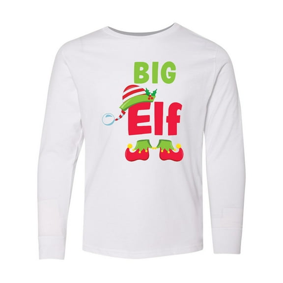 Inktastic Christmas Big Elf Long Sleeve Youth T-Shirt