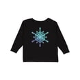 thumbnail image 1 of Inktastic Christmas Blue Ice Snowflake Boys or Girls Long Sleeve Toddler T-Shirt, 1 of 5