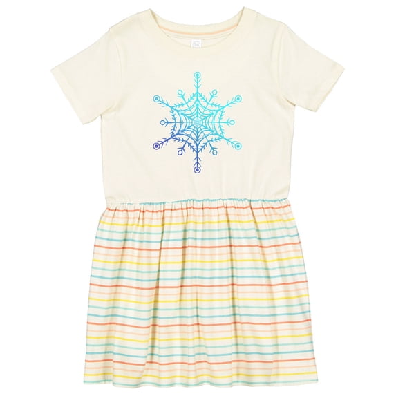 Inktastic Christmas Blue Ice Snowflake Girls Toddler Dress