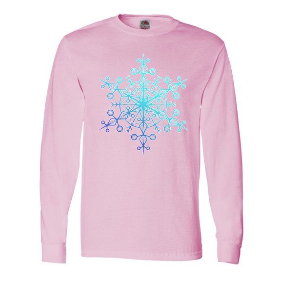 Inktastic Christmas Blue Ice Snowflake Long Sleeve T-Shirt