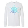 thumbnail image 1 of Inktastic Christmas Blue Ice Snowflake Long Sleeve T-Shirt, 1 of 5