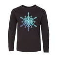thumbnail image 1 of Inktastic Christmas Blue Ice Snowflake Long Sleeve Youth T-Shirt, 1 of 5